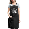 Mom's Sanity Coffee & Wine Funny Adjustable Apron - black