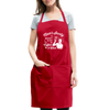 Mom's Sanity Coffee & Wine Funny Adjustable Apron - red