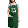 Mom's Sanity Coffee & Wine Funny Adjustable Apron - forest green