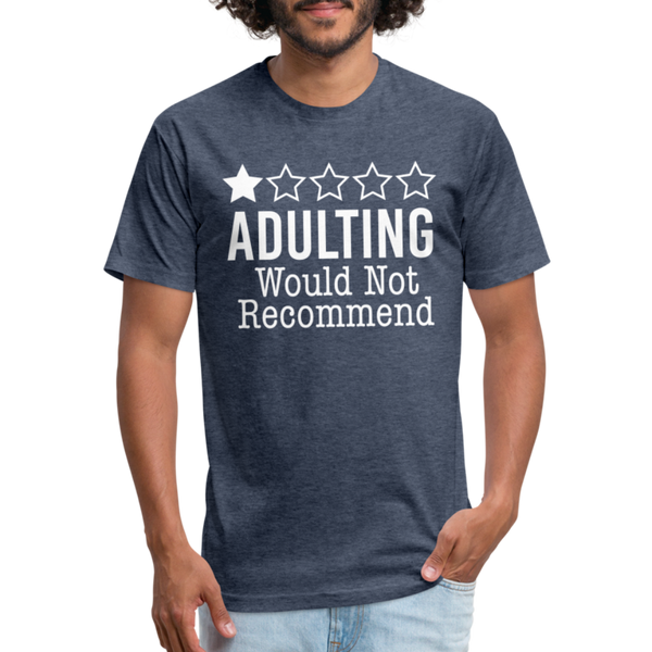 1 Star Adulting Fitted Cotton/Poly T-Shirt by Next Level - heather navy
