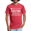 1 Star Adulting Fitted Cotton/Poly T-Shirt by Next Level - heather red