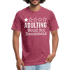 1 Star Adulting Fitted Cotton/Poly T-Shirt by Next Level - heather burgundy