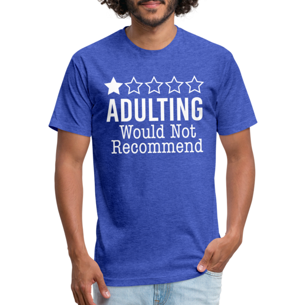 1 Star Adulting Fitted Cotton/Poly T-Shirt by Next Level - heather royal