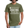 1 Star Adulting Fitted Cotton/Poly T-Shirt by Next Level - heather military green