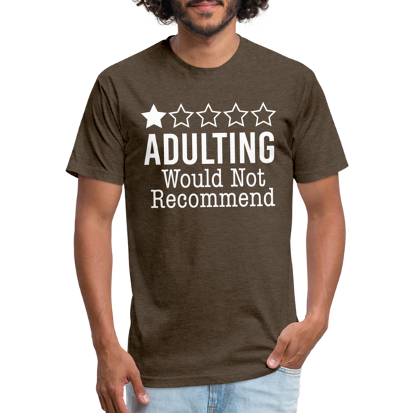 1 Star Adulting Fitted Cotton/Poly T-Shirt by Next Level - heather espresso