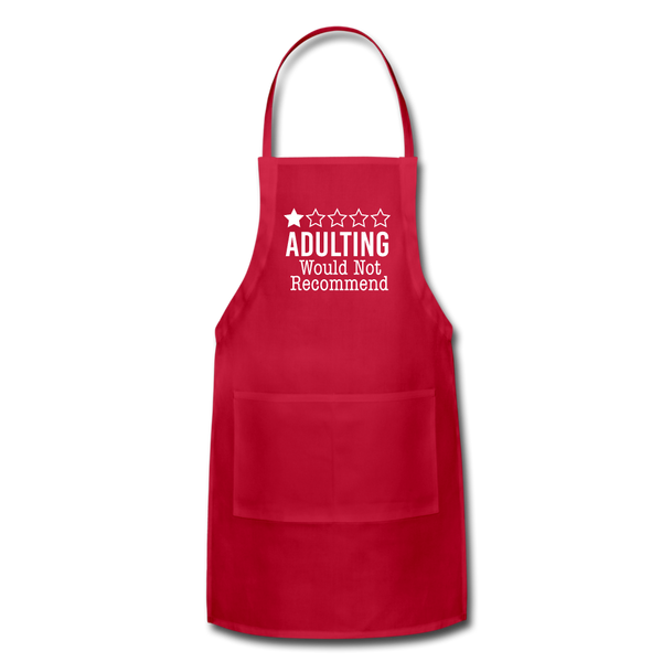 1 Star Adulting Adjustable Apron - red