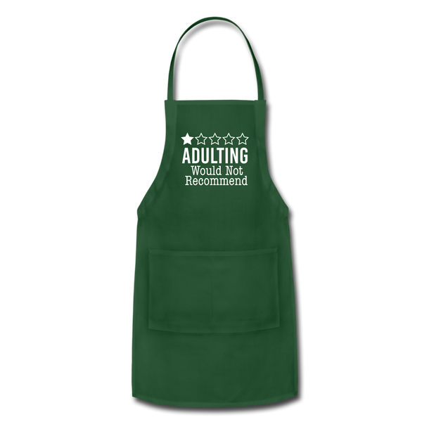 1 Star Adulting Adjustable Apron - forest green