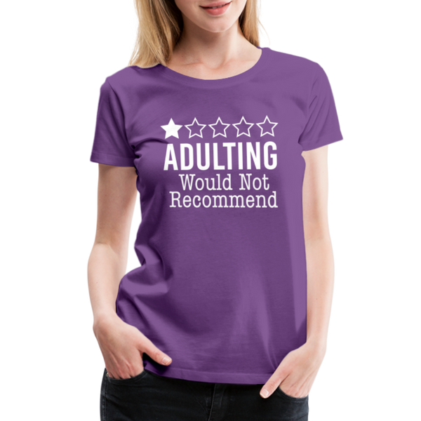 1 Star Adulting Women’s Premium T-Shirt - purple