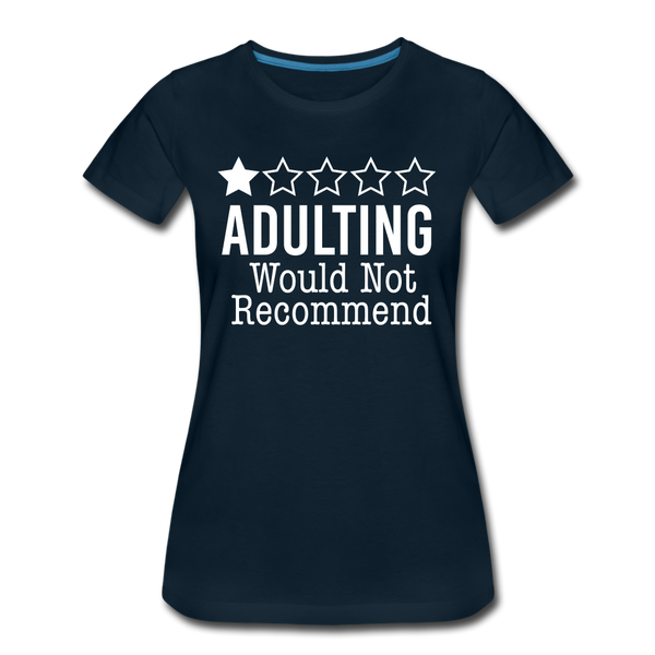1 Star Adulting Women’s Premium T-Shirt - deep navy