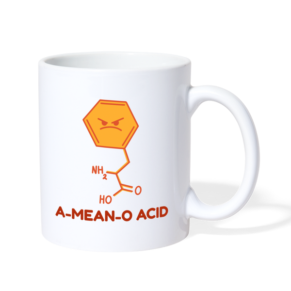 A-Mean-O Acid Science Joke Coffee/Tea Mug - white