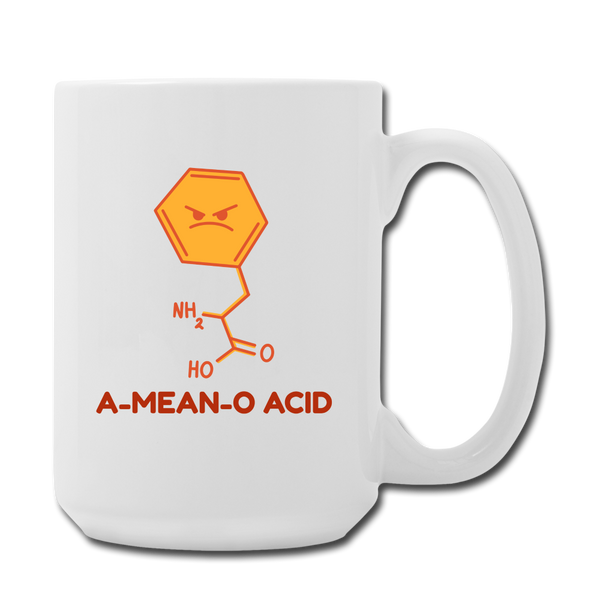 A-Mean-O Acid Science Joke Coffee/Tea Mug 15 oz - white