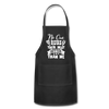 No One Rubs Their Meat Better Than Me BBQ Adjustable Apron - black
