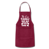 No One Rubs Their Meat Better Than Me BBQ Adjustable Apron - burgundy