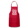 No One Rubs Their Meat Better Than Me BBQ Adjustable Apron - red