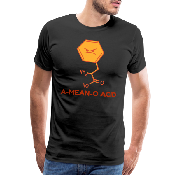 A-Mean-O Acid Science Joke Men's Premium T-Shirt - black