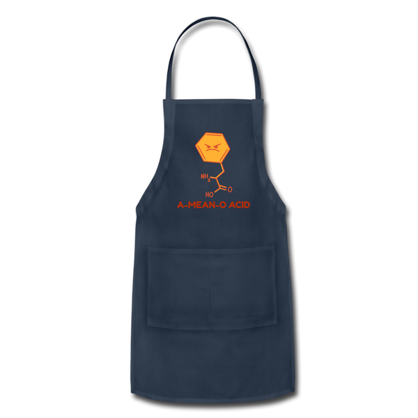 A-Mean-O Acid Science Joke Adjustable Apron - navy