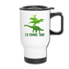 I'd Smoke That Dinosaur BBQ Travel Mug - white