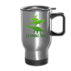 I'd Smoke That Dinosaur BBQ Travel Mug - silver