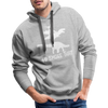 I'd Smoke That Dinosaur BBQ Men’s Premium Hoodie - heather grey