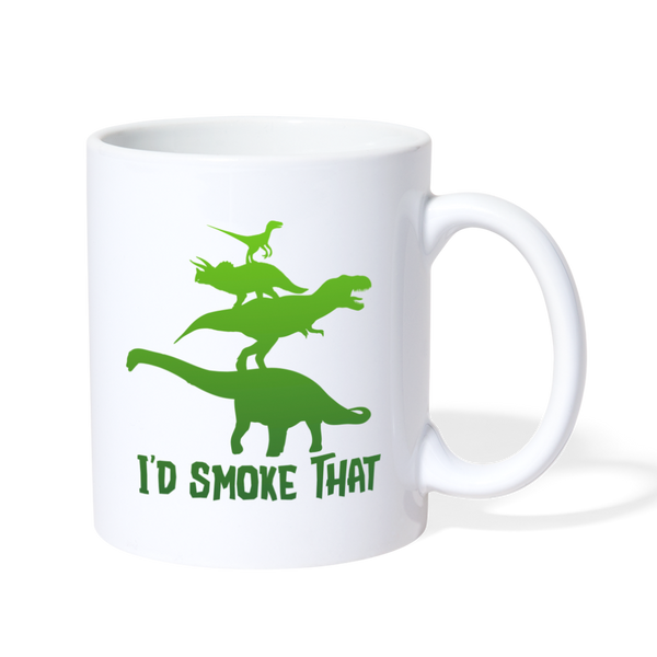 I'd Smoke That Dinosaur BBQ Coffee/Tea Mug - white