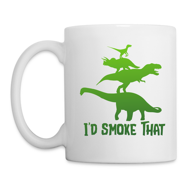 I'd Smoke That Dinosaur BBQ Coffee/Tea Mug - white