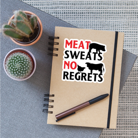 Meat Sweats No Regrets BBQ Sticker