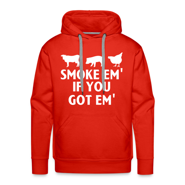 Smoke Em' if you Got Em' Men’s Premium Hoodie - red