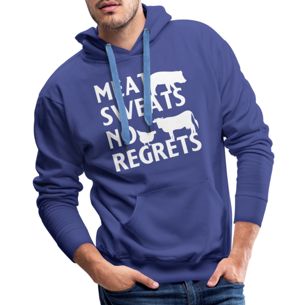 Meat Sweats No Regrets BBQ Men’s Premium Hoodie - royal blue