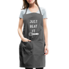 Just Beat It Funny Adjustable Apron - charcoal