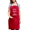 Just Beat It Funny Adjustable Apron - red