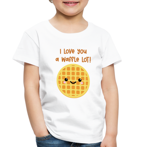 I Love You A Waffle Lot Toddler Premium T-Shirt - white
