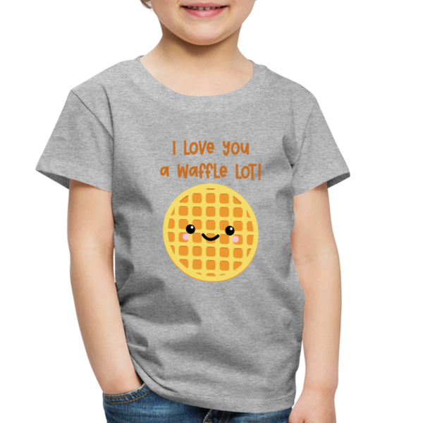 I Love You A Waffle Lot Toddler Premium T-Shirt - heather gray