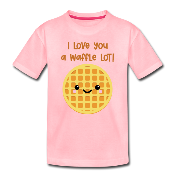 I Love You A Waffle Lot Toddler Premium T-Shirt - pink