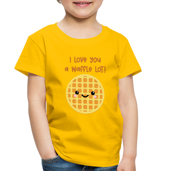 I Love You A Waffle Lot Toddler Premium T-Shirt - sun yellow