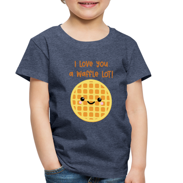 I Love You A Waffle Lot Toddler Premium T-Shirt - heather blue