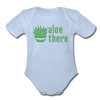 Aloe There Organic Short Sleeve Baby Bodysuit - sky