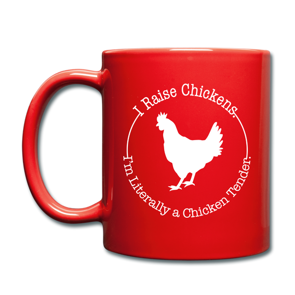 Chicken Tender Funny Full Color Mug - red