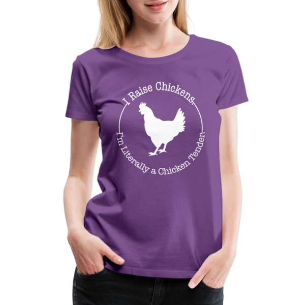 Chicken Tender Funny Women’s Premium T-Shirt - purple