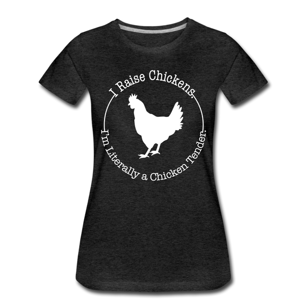 Chicken Tender Funny Women’s Premium T-Shirt - charcoal grey