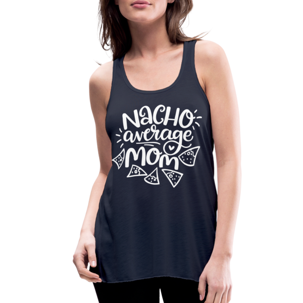 Nacho Average Mom Women's Flowy Tank Top by Bella - navy