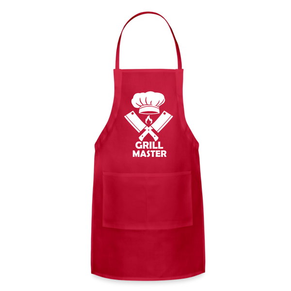 Grill Master BBQ Adjustable Apron - red