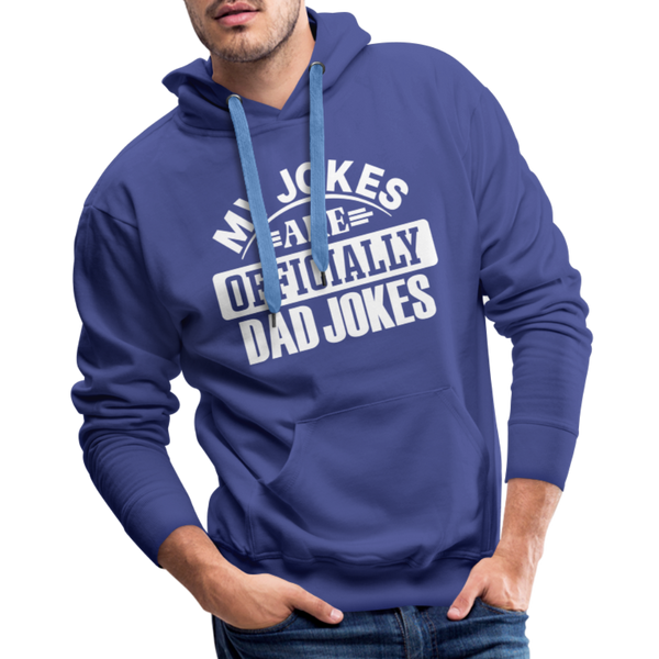 My Jokes Are Officially Dad Jokes New Dad Men’s Premium Hoodie - royal blue