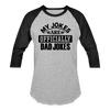 My Jokes Are Officially Dad Jokes New Dad Baseball T-Shirt - heather gray/black