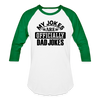 My Jokes Are Officially Dad Jokes New Dad Baseball T-Shirt - white/kelly green