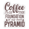 Coffee Is The Foundation Of My Food Pyramid Sticker - white matte