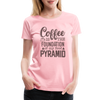 Coffee Is The Foundation Of My Food Pyramid Women’s Premium T-Shirt - pink