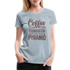 Coffee Is The Foundation Of My Food Pyramid Women’s Premium T-Shirt - heather ice blue