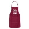 Coffee Is The Foundation Of My Food Pyramid Adjustable Apron - burgundy