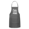 Coffee Is The Foundation Of My Food Pyramid Adjustable Apron - charcoal