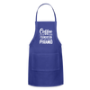 Coffee Is The Foundation Of My Food Pyramid Adjustable Apron - royal blue